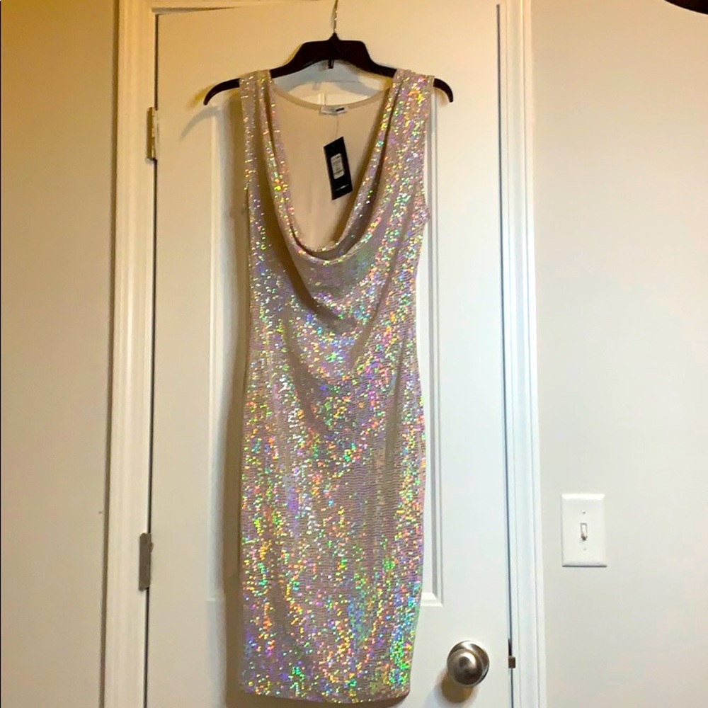 Sequin after-five fitted dress